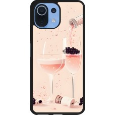 Coque Xiaomi Mi 11 Lite 5G - Silicone rigide noir Champagne Pouring Pink