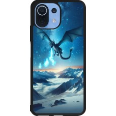 Coque Xiaomi Mi 11 Lite 5G - Silicone rigide noir Dragon nocturne montagne