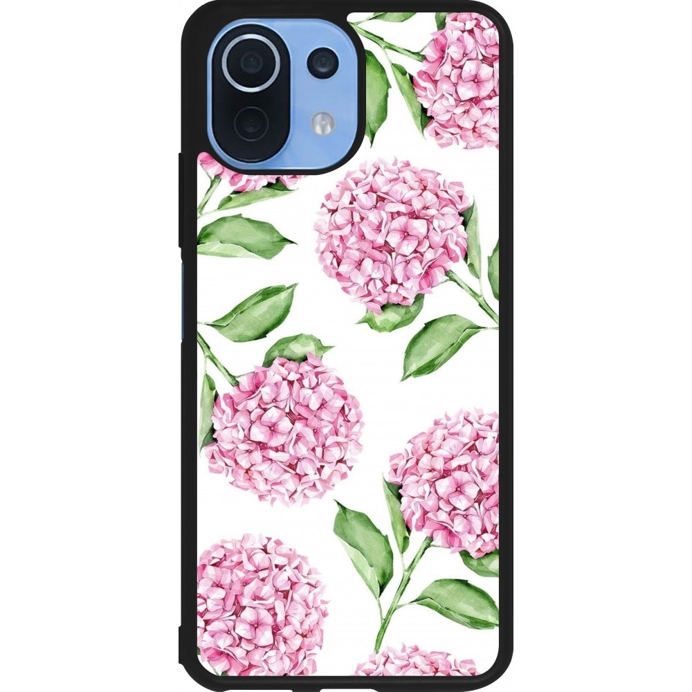 Coque Xiaomi Mi 11 Lite 5G - Silicone rigide noir Easter 2024 pink flowers