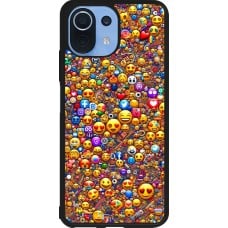 Coque Xiaomi Mi 11 Lite 5G - Silicone rigide noir Emoji mixed