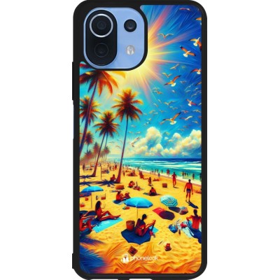 Coque Xiaomi Mi 11 Lite 5G - Silicone rigide noir Été Paradis Paint