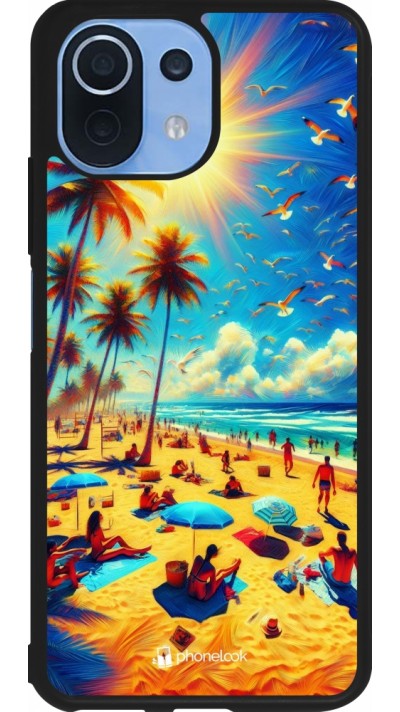 Coque Xiaomi Mi 11 Lite 5G - Silicone rigide noir Été Paradis Paint