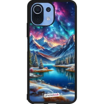 Coque Xiaomi Mi 11 Lite 5G - Silicone rigide noir Fantasy Mountain Lake Sky Stars