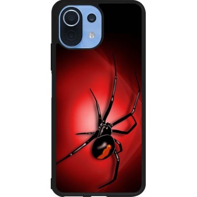 Coque Xiaomi Mi 11 Lite 5G - Silicone rigide noir Halloween 2023 spider black widow