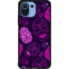 Coque Xiaomi Mi 11 Lite 5G - Silicone rigide noir Halloween 2023 pink skulls