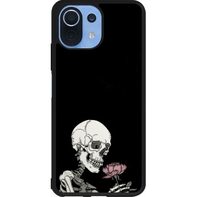 Coque Xiaomi Mi 11 Lite 5G - Silicone rigide noir Halloween 2023 rose and skeleton