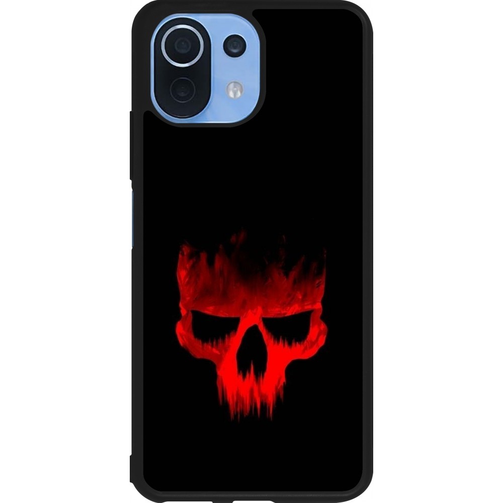 Coque Xiaomi Mi 11 Lite 5G - Silicone rigide noir Halloween 2023 scary skull