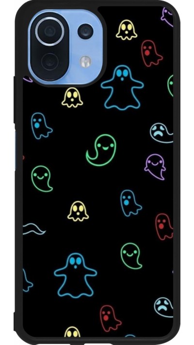 Coque Xiaomi Mi 11 Lite 5G - Silicone rigide noir Halloween 2024 colorful ghosts