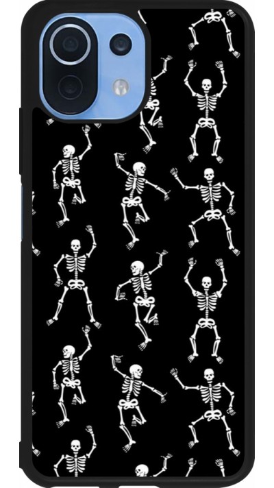 Coque Xiaomi Mi 11 Lite 5G - Silicone rigide noir Halloween 2024 dancing skeleton