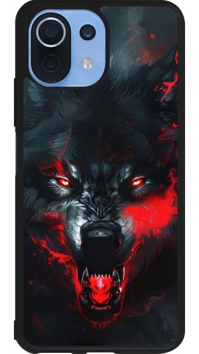 Coque Xiaomi Mi 11 Lite 5G - Silicone rigide noir Halloween 2024 mad werewolf