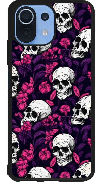 Coque Xiaomi Mi 11 Lite 5G - Silicone rigide noir Halloween 2024 romantic skulls