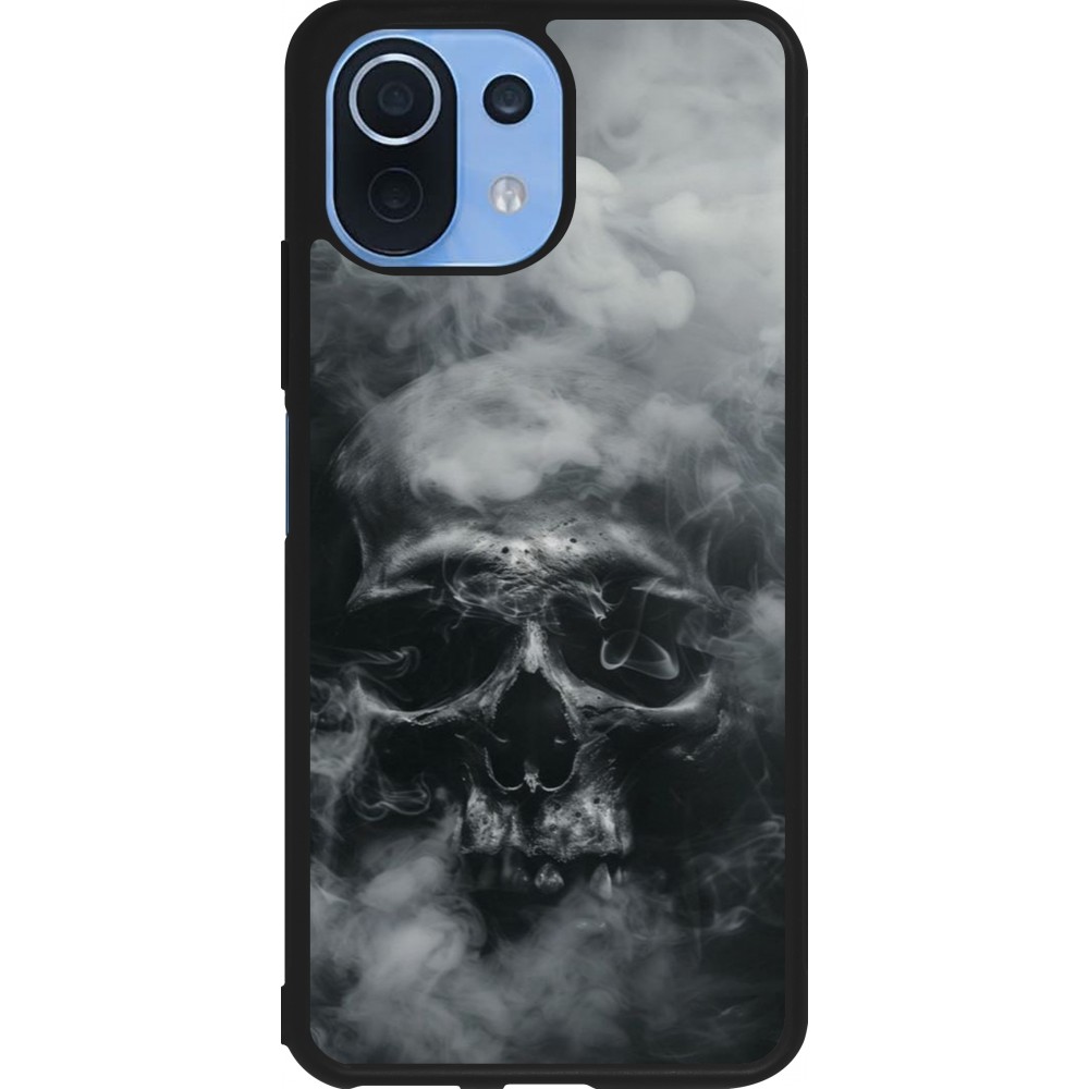 Coque Xiaomi Mi 11 Lite 5G - Silicone rigide noir Halloween 2024 smoky skull