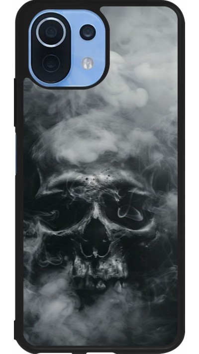 Coque Xiaomi Mi 11 Lite 5G - Silicone rigide noir Halloween 2024 smoky skull