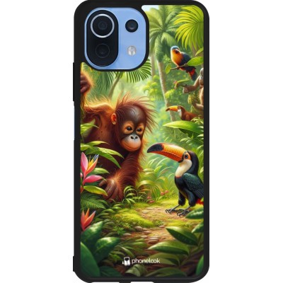 Coque Xiaomi Mi 11 Lite 5G - Silicone rigide noir Jungle Tropicale Tayrona