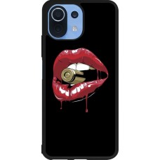 Xiaomi Mi 11 Lite 5G Case Hülle - Silikon schwarz Lips bullet