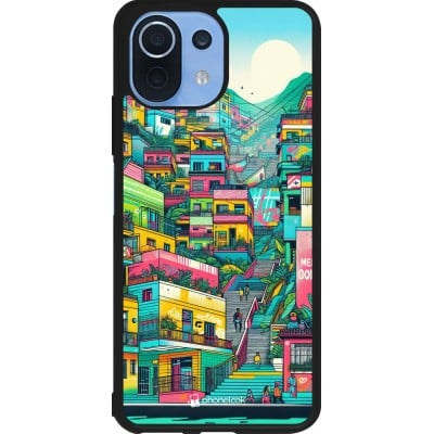 Coque Xiaomi Mi 11 Lite 5G - Silicone rigide noir Medellin Comuna 13 Art