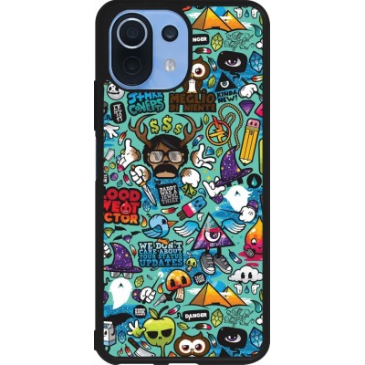 Coque Xiaomi Mi 11 Lite 5G - Silicone rigide noir Mixed Cartoons Turquoise