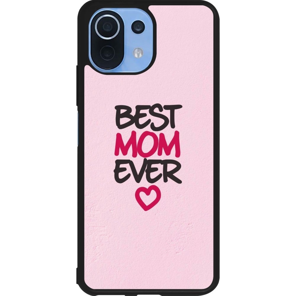 Coque Xiaomi Mi 11 Lite 5G - Silicone rigide noir Mom 2023 best Mom ever pink