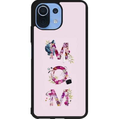 Coque Xiaomi Mi 11 Lite 5G - Silicone rigide noir Mom 2024 girly mom