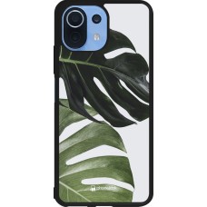 Xiaomi Mi 11 Lite 5G Case Hülle - Silikon schwarz Monstera Plant