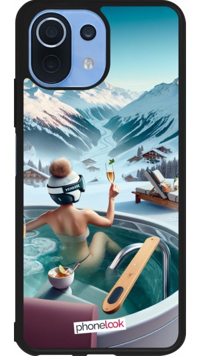 Coque Xiaomi Mi 11 Lite 5G - Silicone rigide noir Montagne Glamour Jacuzzi