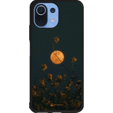 Coque Xiaomi Mi 11 Lite 5G - Silicone rigide noir Moon Flowers