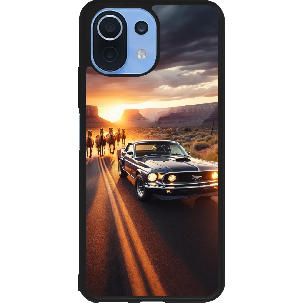 Coque Xiaomi Mi 11 Lite 5G - Silicone rigide noir Mustang 69 Grand Canyon