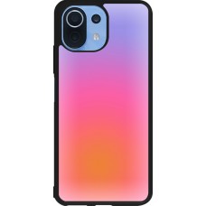 Coque Xiaomi Mi 11 Lite 5G - Silicone rigide noir Orange Pink Blue Gradient