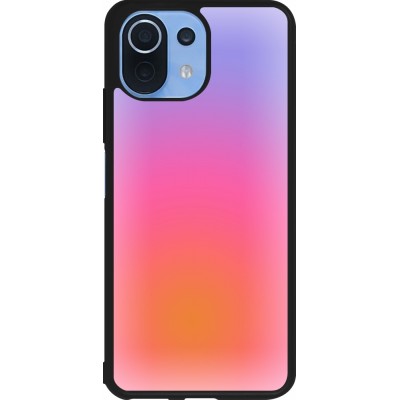 Coque Xiaomi Mi 11 Lite 5G - Silicone rigide noir Orange Pink Blue Gradient