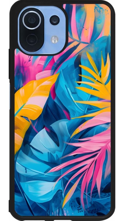 Coque Xiaomi Mi 11 Lite 5G - Silicone rigide noir Palms Blue