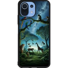 Coque Xiaomi Mi 11 Lite 5G - Silicone rigide noir Paradis des animaux exotiques