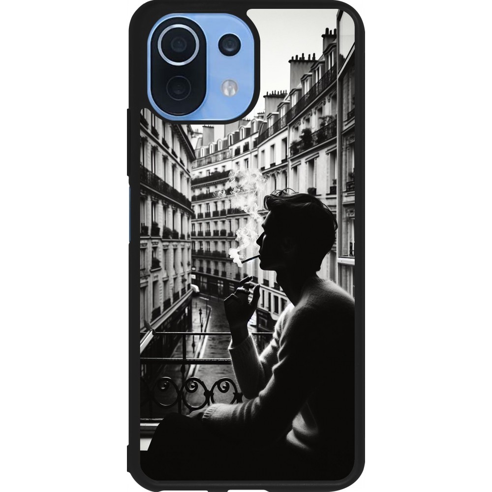 Coque Xiaomi Mi 11 Lite 5G - Silicone rigide noir Parisian Smoker