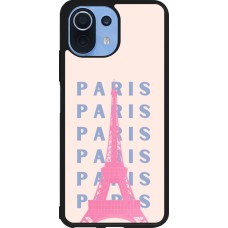 Coque Xiaomi Mi 11 Lite 5G - Silicone rigide noir Paris Pink Print