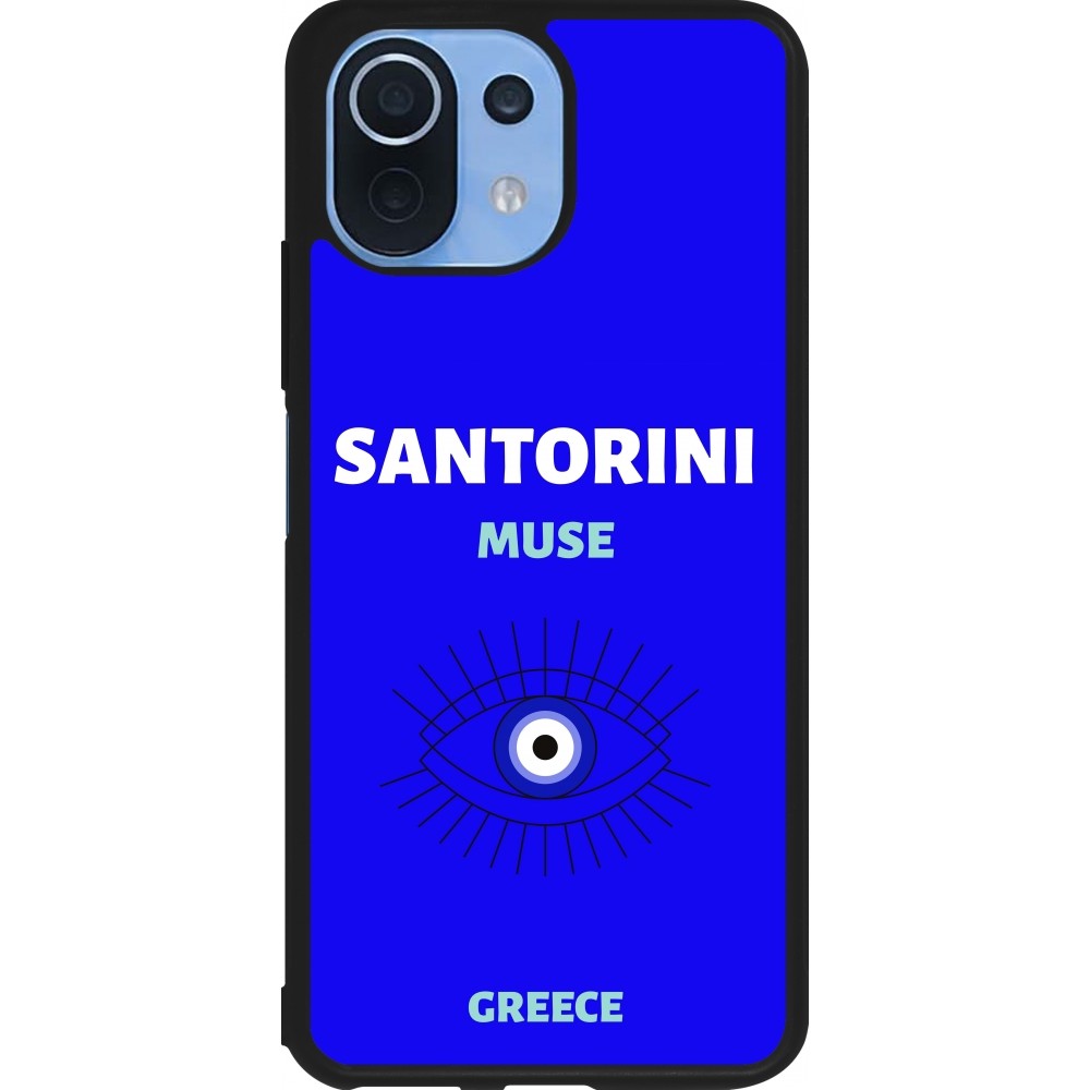 Coque Xiaomi Mi 11 Lite 5G - Silicone rigide noir Pop Summer Destination Santorini