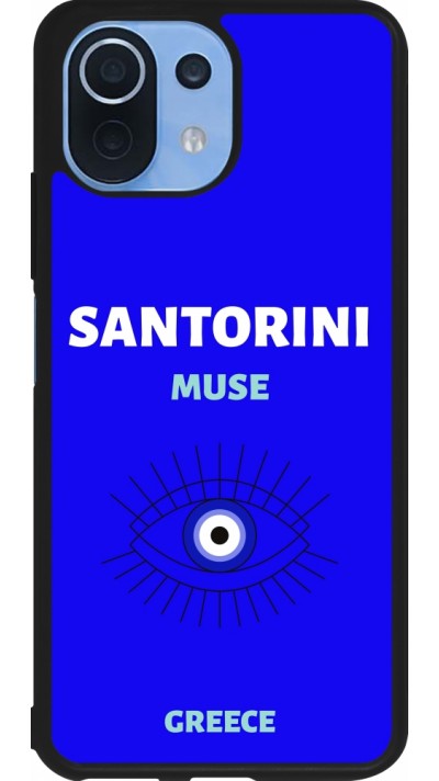 Coque Xiaomi Mi 11 Lite 5G - Silicone rigide noir Pop Summer Destination Santorini