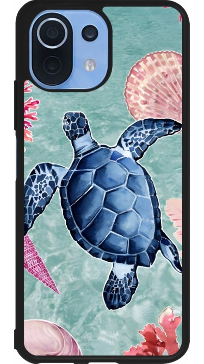 Coque Xiaomi Mi 11 Lite 5G - Silicone rigide noir Preppy Turtle