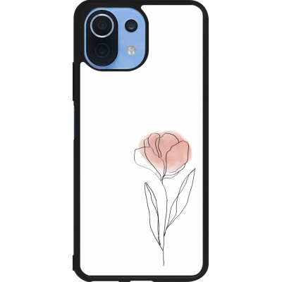 Coque Xiaomi Mi 11 Lite 5G - Silicone rigide noir Spring 23 minimalist flower