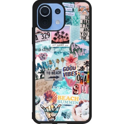 Coque Xiaomi Mi 11 Lite 5G - Silicone rigide noir Summer 20 collage