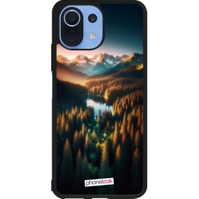 Coque Xiaomi Mi 11 Lite 5G - Silicone rigide noir Sunset Forest Lake