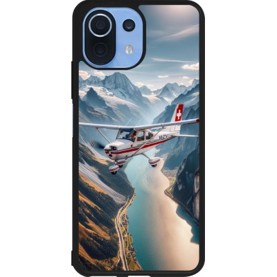 Coque Xiaomi Mi 11 Lite 5G - Silicone rigide noir Vol Alpin Suisse