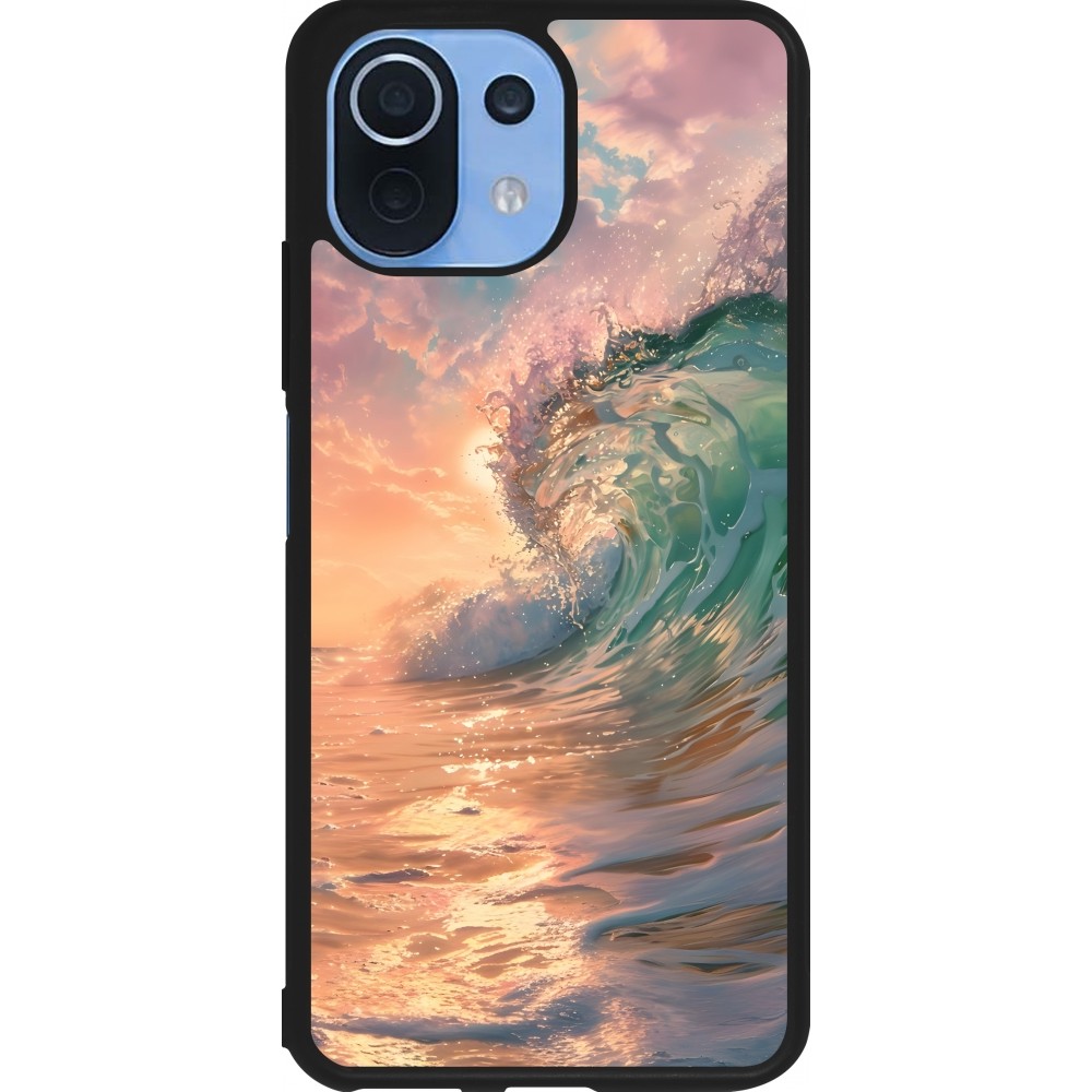 Coque Xiaomi Mi 11 Lite 5G - Silicone rigide noir Wave Sunset