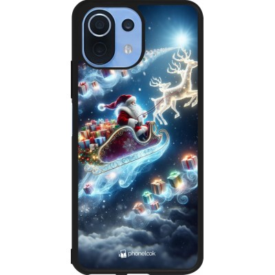 Coque Xiaomi Mi 11 Lite 5G - Silicone rigide noir Noël 2023 Père Noël enchanté