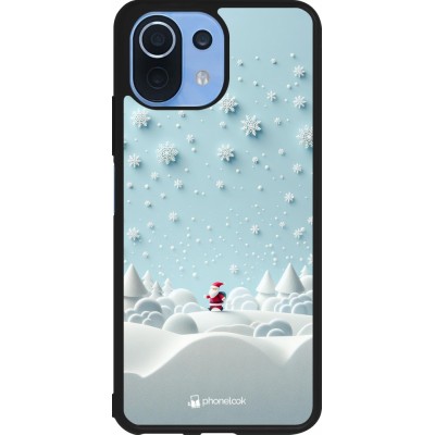 Coque Xiaomi Mi 11 Lite 5G - Silicone rigide noir Noël 2023 Petit Père Flocon