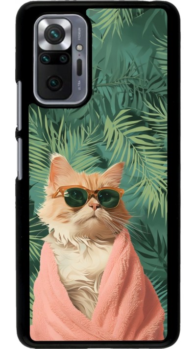 Coque Xiaomi Redmi Note 10 Pro - Cat Summer Palms