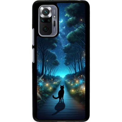 Coque Xiaomi Redmi Note 10 Pro - Chat noir promenade