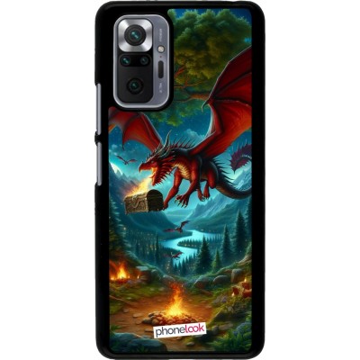 Coque Xiaomi Redmi Note 10 Pro - Dragon Volant Forêt Trésor