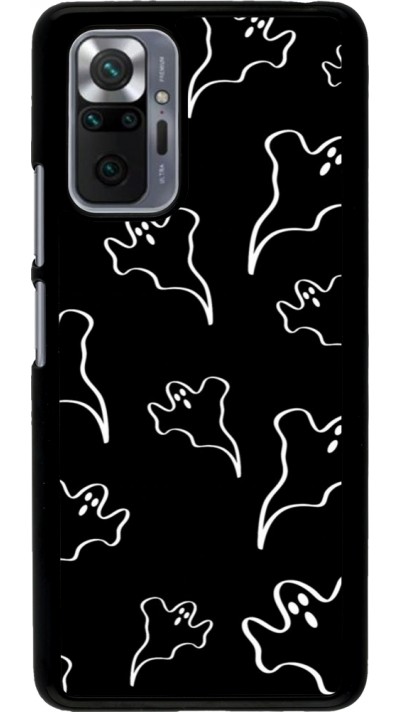 Coque Xiaomi Redmi Note 10 Pro - Halloween 2024 black and white ghosts