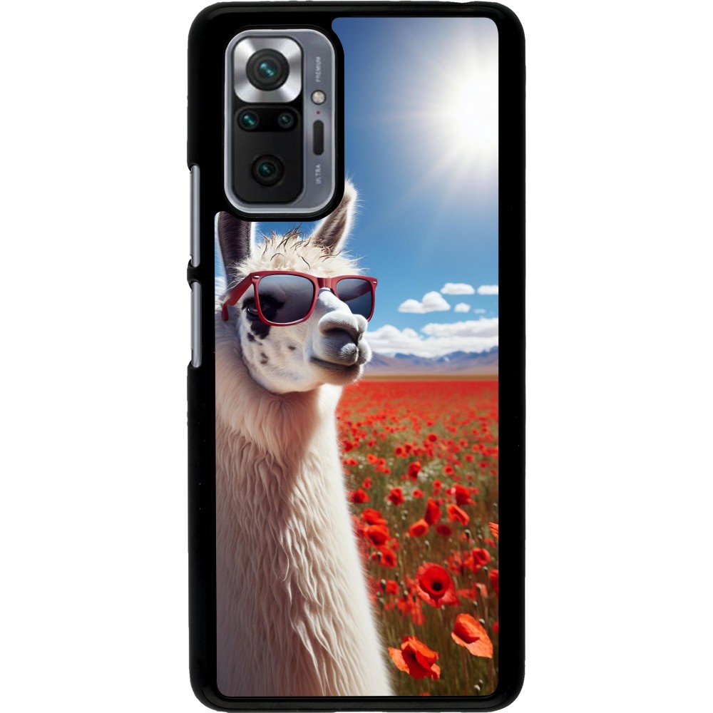 Coque Xiaomi Redmi Note 10 Pro - Lama Chic en Coquelicot