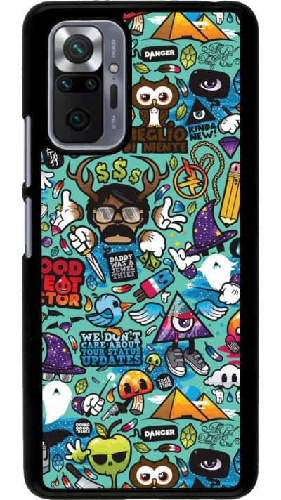 Coque Xiaomi Redmi Note 10 Pro - Mixed Cartoons Turquoise