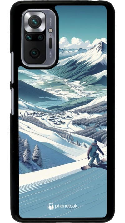 Coque Xiaomi Redmi Note 10 Pro - Snowboarder Montagne